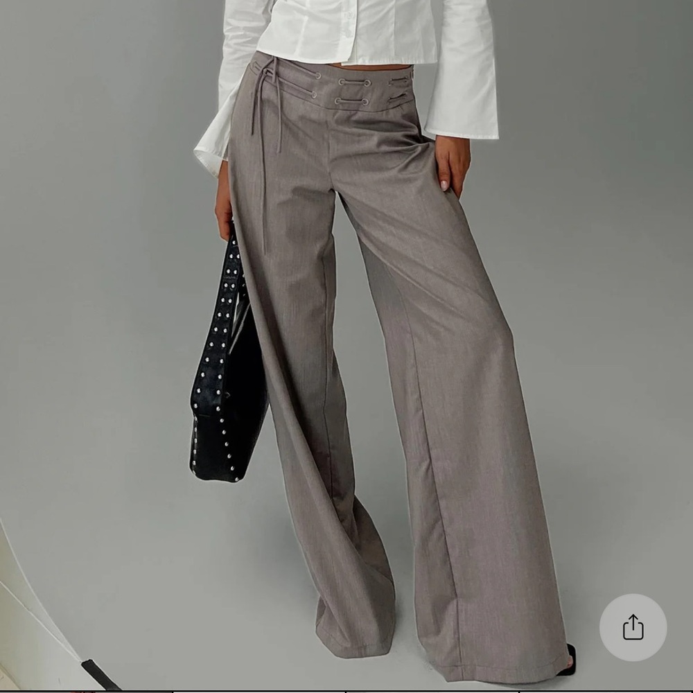 Princess Polly grey Wide-Leg Pants